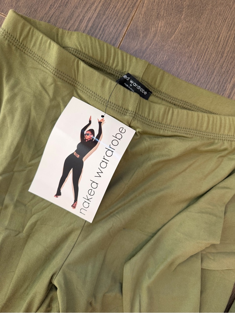 naked wardrobe olive green flare legging set - Picture 4 of 4